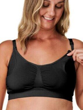 Bravado Women's Maternity 2-in-1 Nursing & Hands Free Pumping Bra Black XXL NWT